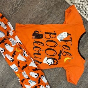 Fall Boo Bows toddler girl Halloween pj set
